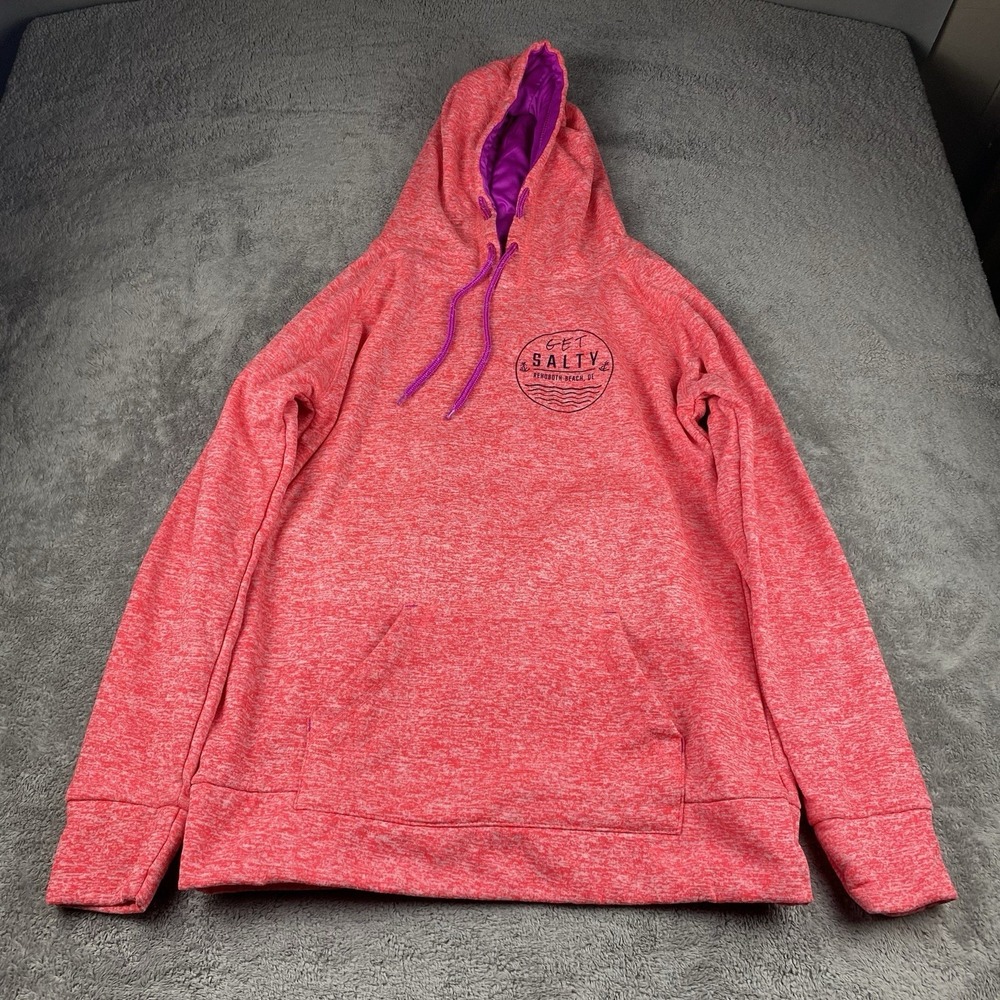 Trading‎ Company Hoodie Sweatshirt Fleece Womens Large Pink Rehoboth Beach DE